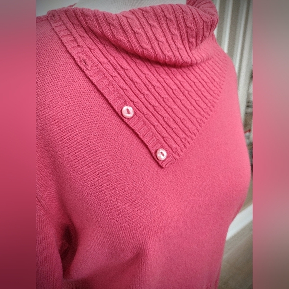 100% Cashmere Pink Sweater Women's Large Perfect Condition New York Avvenire - Picture 7 of 11